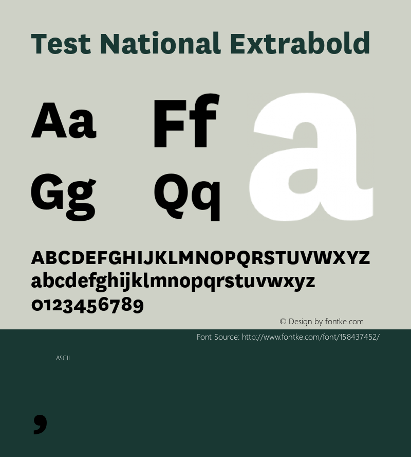 Test National-Extrabold 2.001图片样张