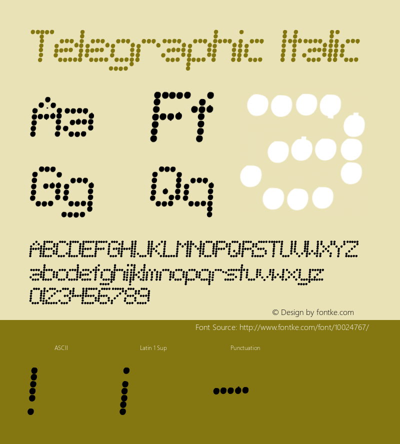 Telegraphic Italic 1.0图片样张