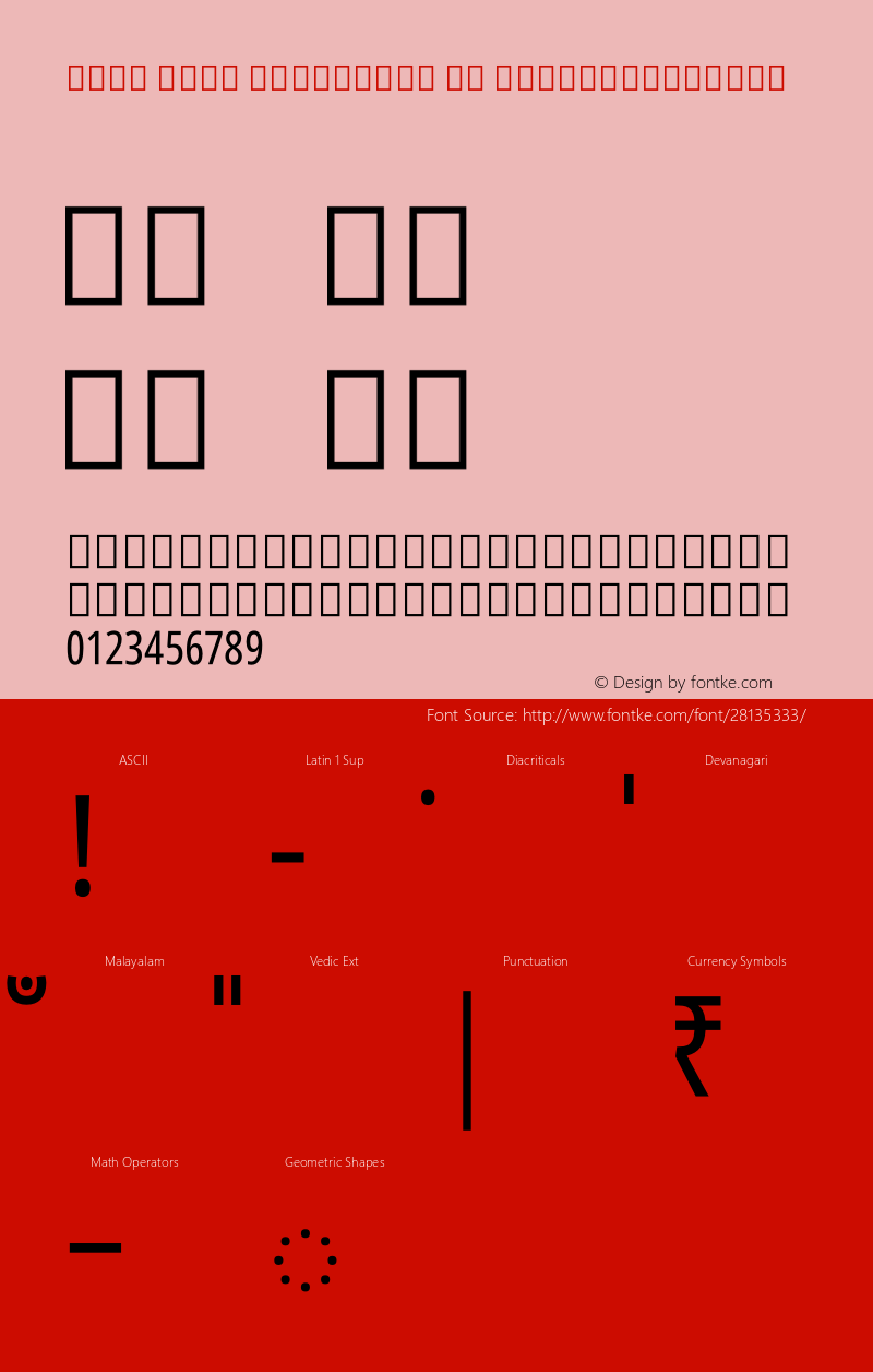 Noto Sans Malayalam UI ExtraCondensed Version 2.000图片样张