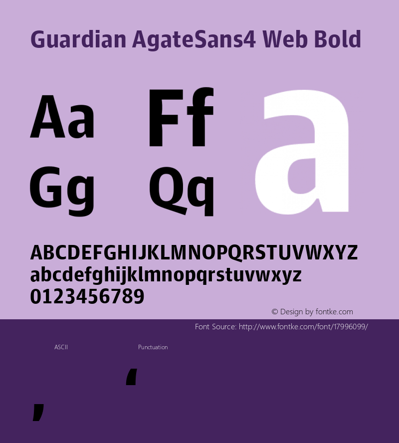 Guardian AgateSans4 Web Bold Version 001.002 2011图片样张