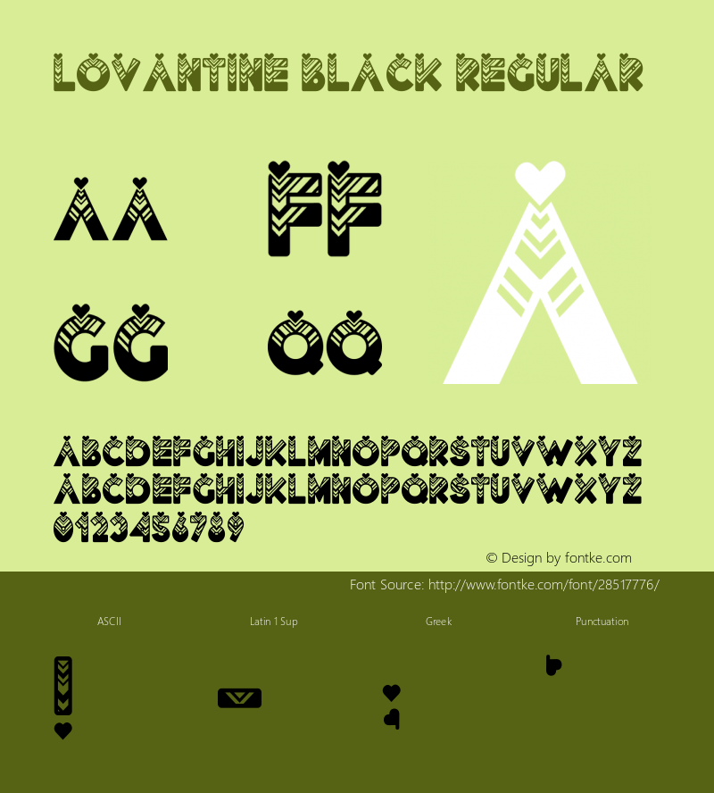 Lovantine Black Version 1.00;February 4, 2019;FontCreator 11.5.0.2427 64-bit图片样张
