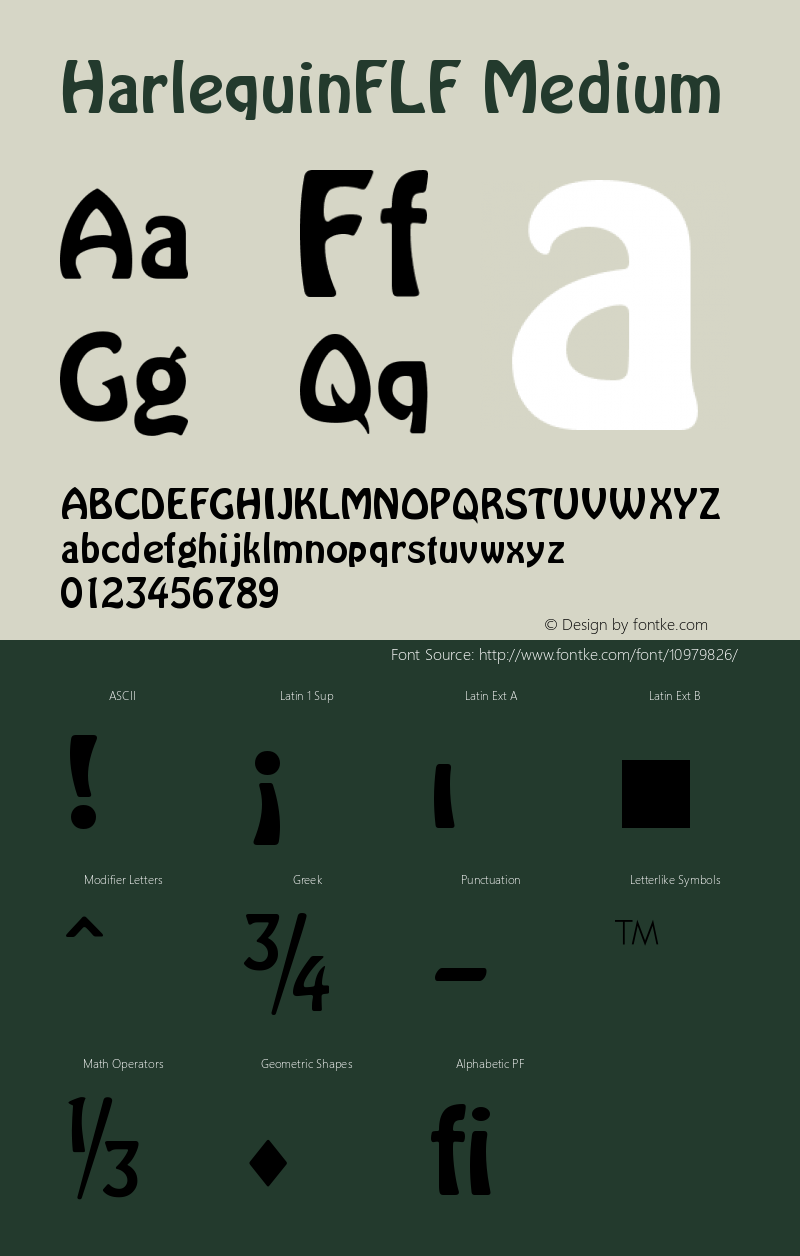 HarlequinFLF Medium Version 001.000图片样张