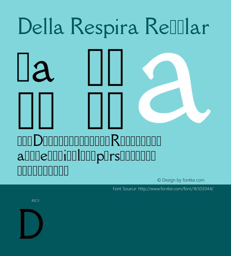 Della Respira Regular Version 0.201图片样张