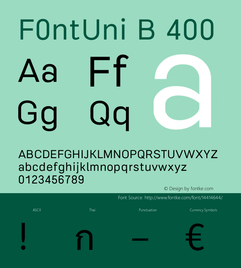 F0ntUni B 400 Version 0.1-beta1图片样张