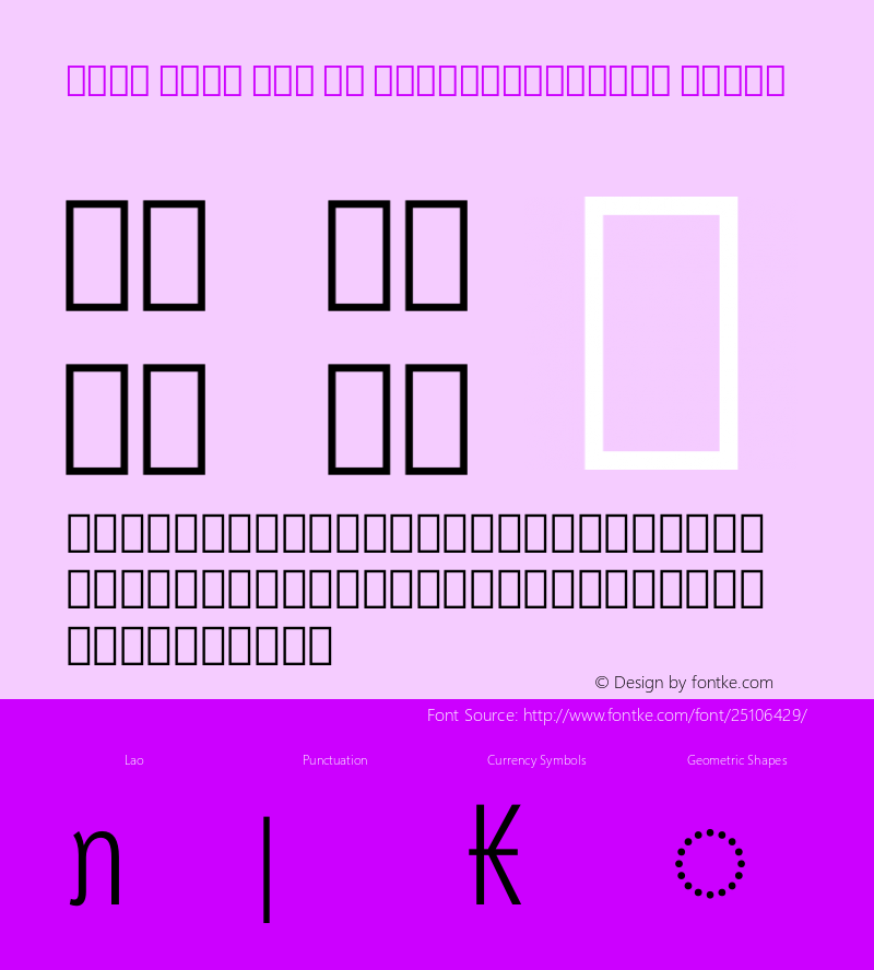 Noto Sans Lao UI ExtraCondensed Light Version 2.000图片样张