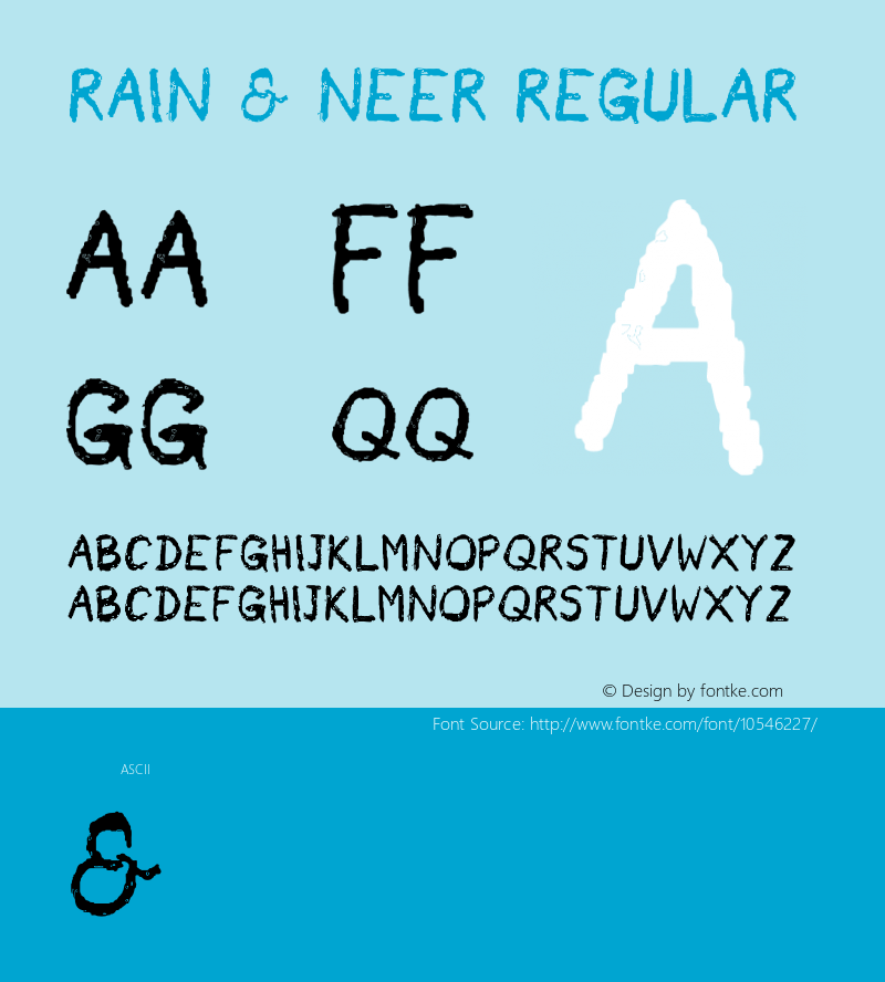 Rain & Neer Regular Version 1.000图片样张
