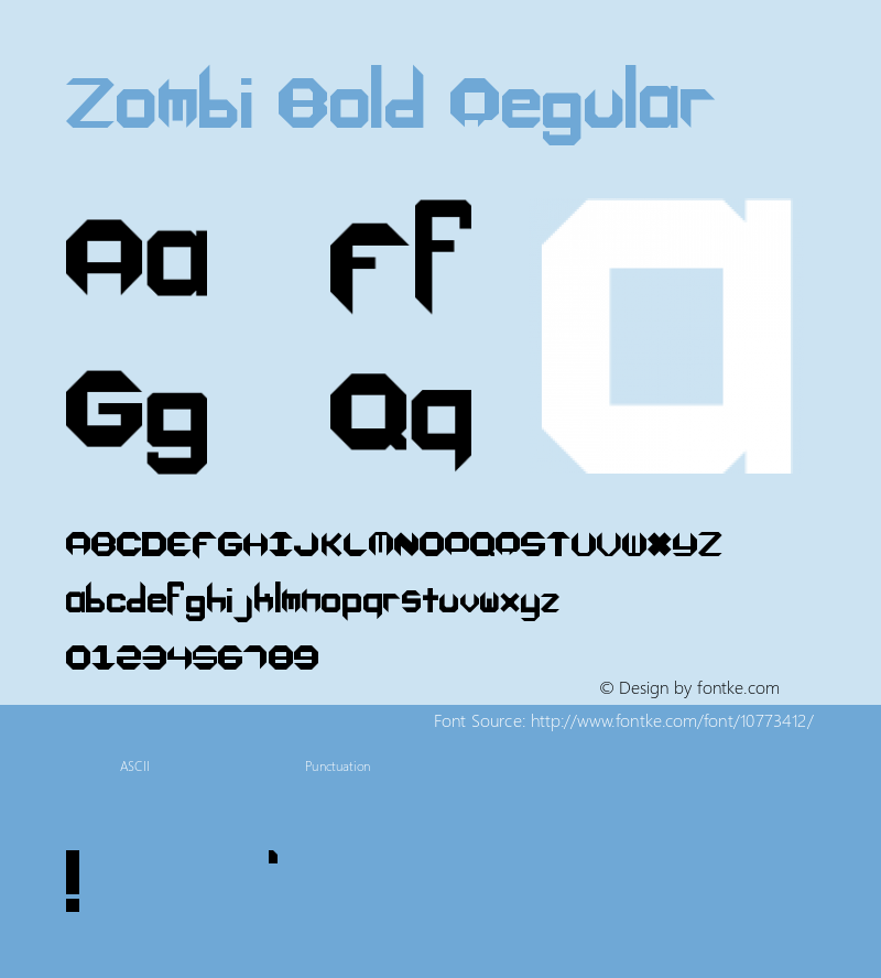 Zombi Bold Regular Version 1.0图片样张