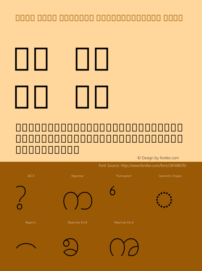 Noto Sans Myanmar SemiCondensed Thin Version 2.001图片样张