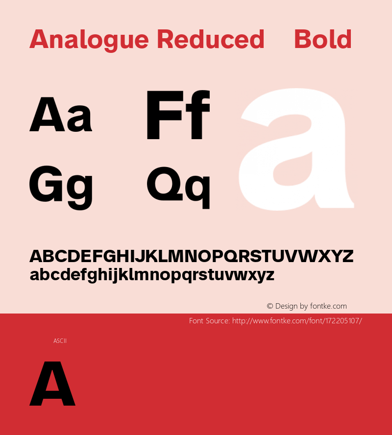 Analogue Reduced 75 Bold Version 5.017图片样张