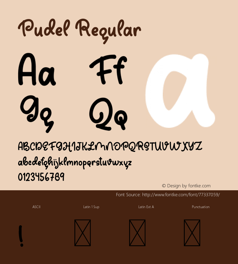 Pudel Version 1.003;Fontself Maker 3.5.1图片样张