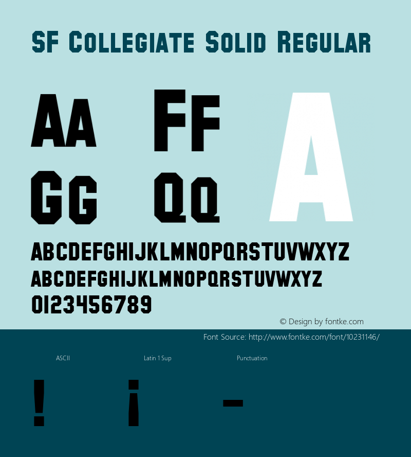 SF Collegiate Solid Regular 1.0图片样张