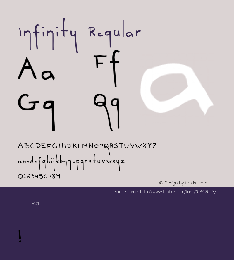 Infinity Regular 2001; 1.0, initial release图片样张