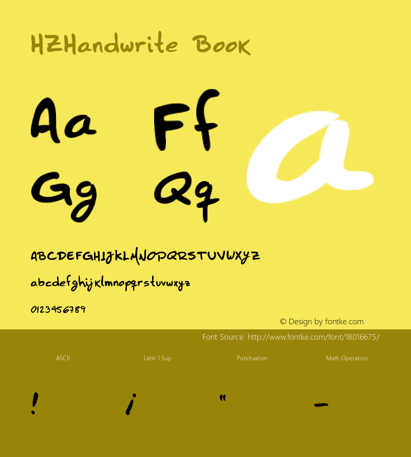 HZHandwrite Book Version 1.000图片样张