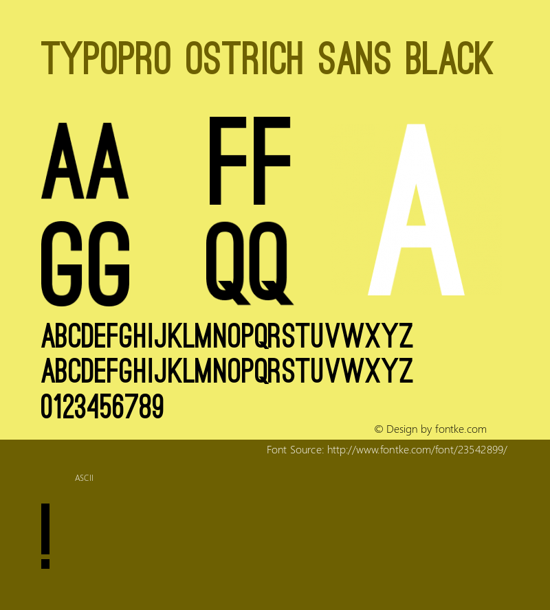 TypoPRO Ostrich Sans Black Version 1.001;PS 001.001;hotconv 1.0.70;makeotf.lib2.5.58329图片样张