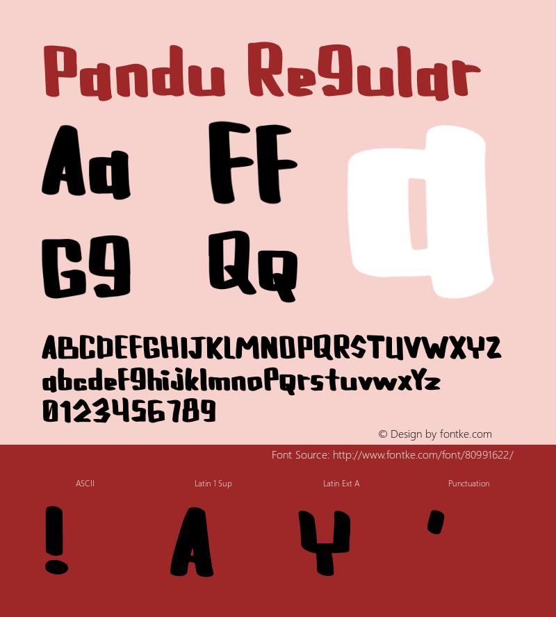 Pandu Version 1.002;Fontself Maker 3.5.2图片样张