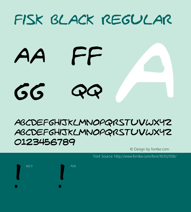 Fisk Black Regular Unknown图片样张