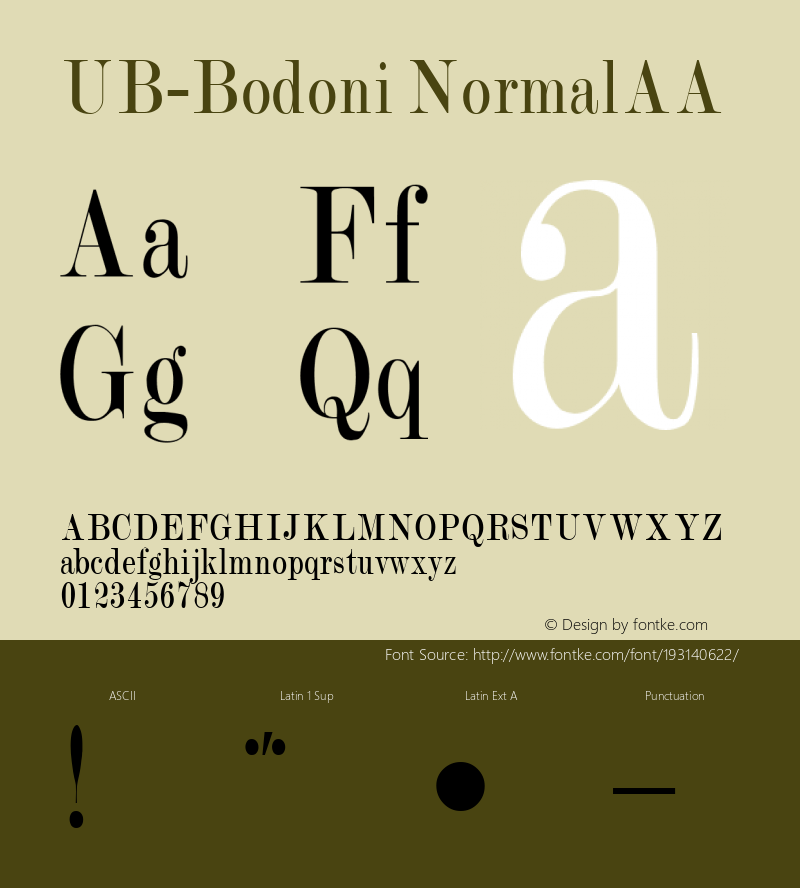 UB-Bodoni-NormalAA 1.0 Mon Oct 09 10:27:48 1995图片样张