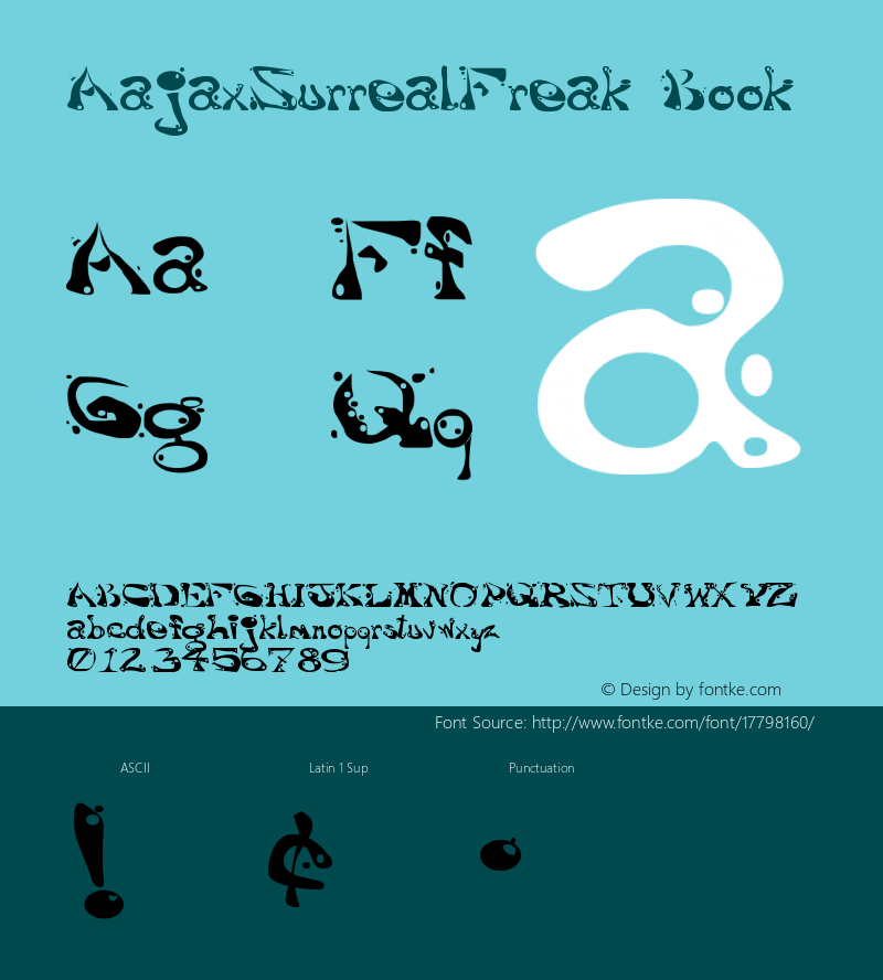 AajaxSurrealFreak Book Version Macromedia Fontograp图片样张