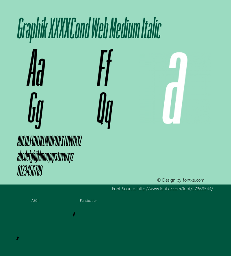 Graphik XXXXCond Web Medium Italic Version 1.1 2017图片样张