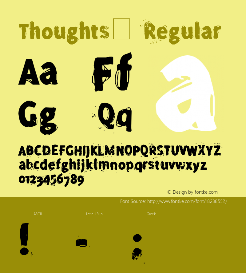 Thoughts™ Regular Version 1.00 2006 initial release图片样张