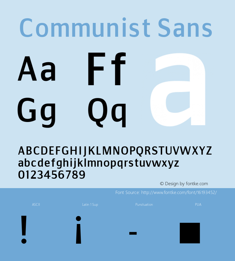 Communist Sans Macromedia Fontographer 4.1.5 25‐07‐2001图片样张