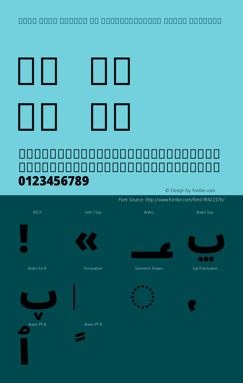 Noto Sans Arabic UI SemiCondensed Black Regular Version 1.900图片样张