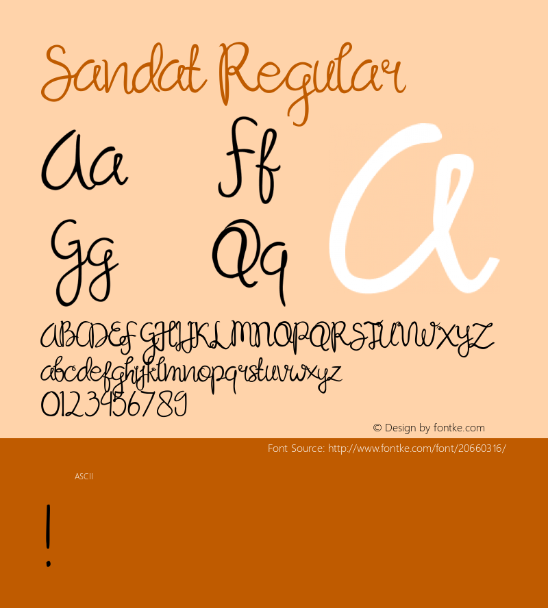 Sandat Regular Version 1.0图片样张