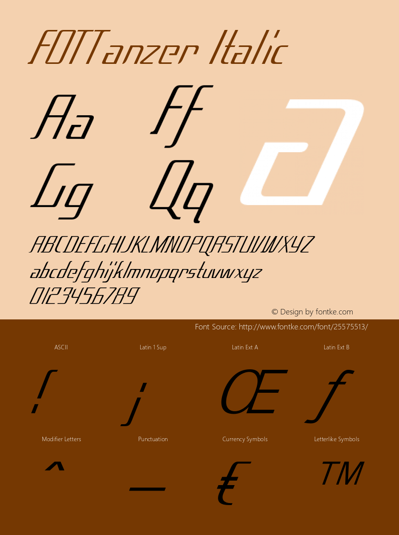 FOTTanzer-Italic Version 1.000图片样张