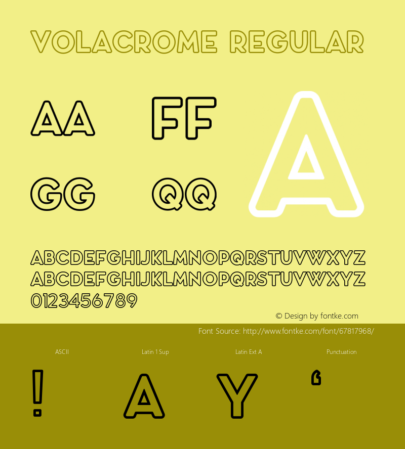 VOLACROME Version 1.003;Fontself Maker 3.5.1图片样张