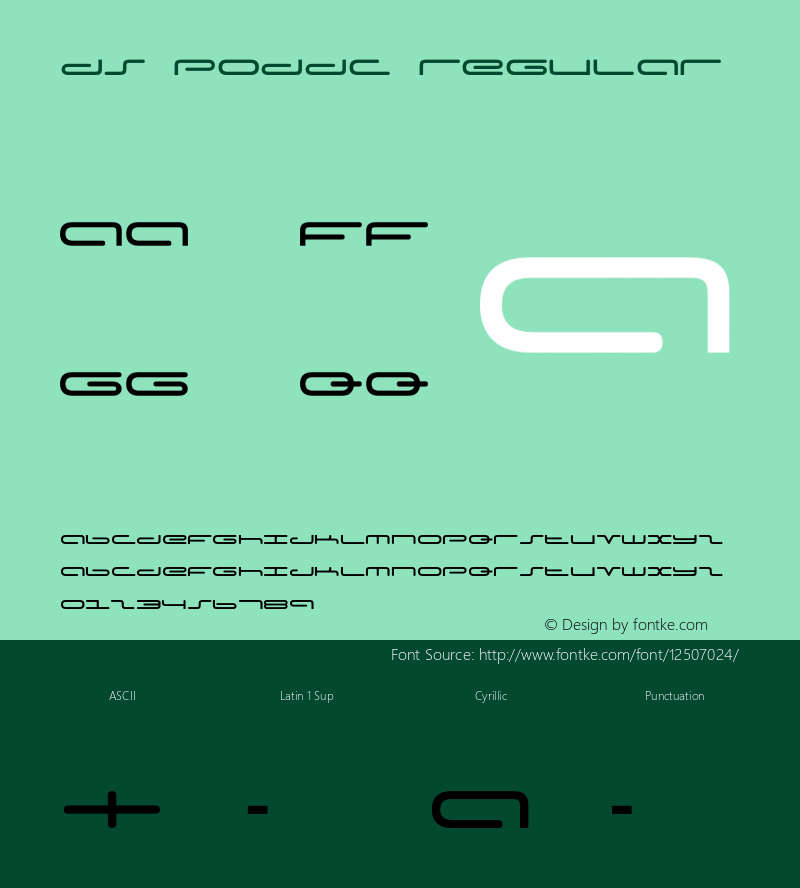 DS PoddC Regular OTF 1.0;PS 001.001;Core 116;AOCW 1.0 161图片样张