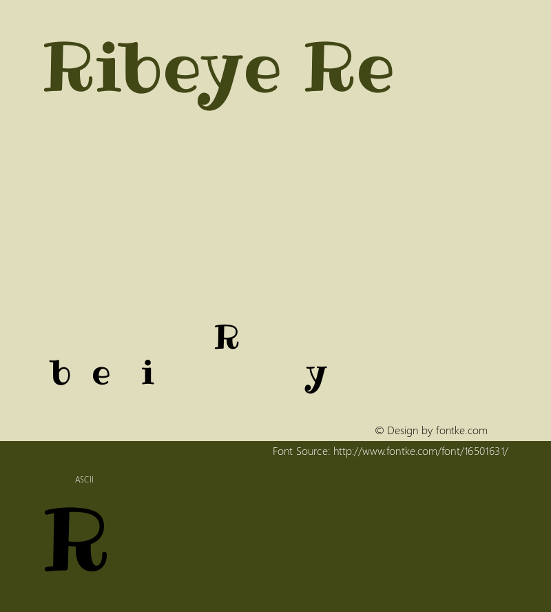 Ribeye Regular Version 1.000图片样张