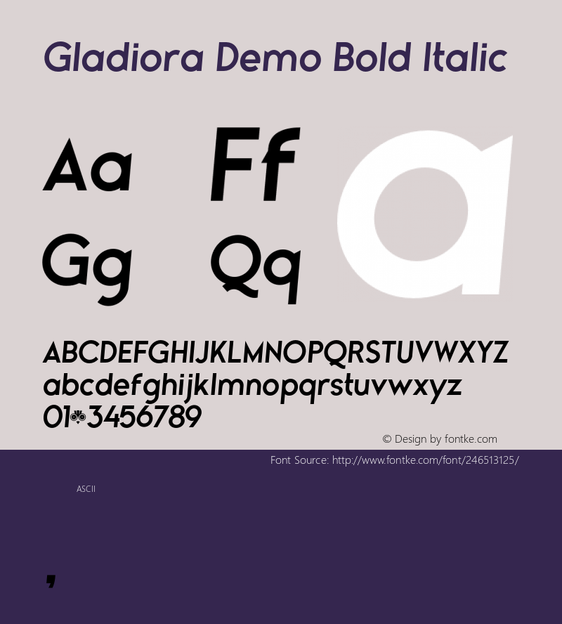 GladioraDemo-BoldItalic Version 1.000图片样张