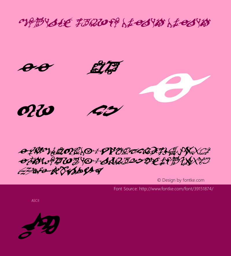 Devil's Tongue Italic Version 1.0; 2019图片样张