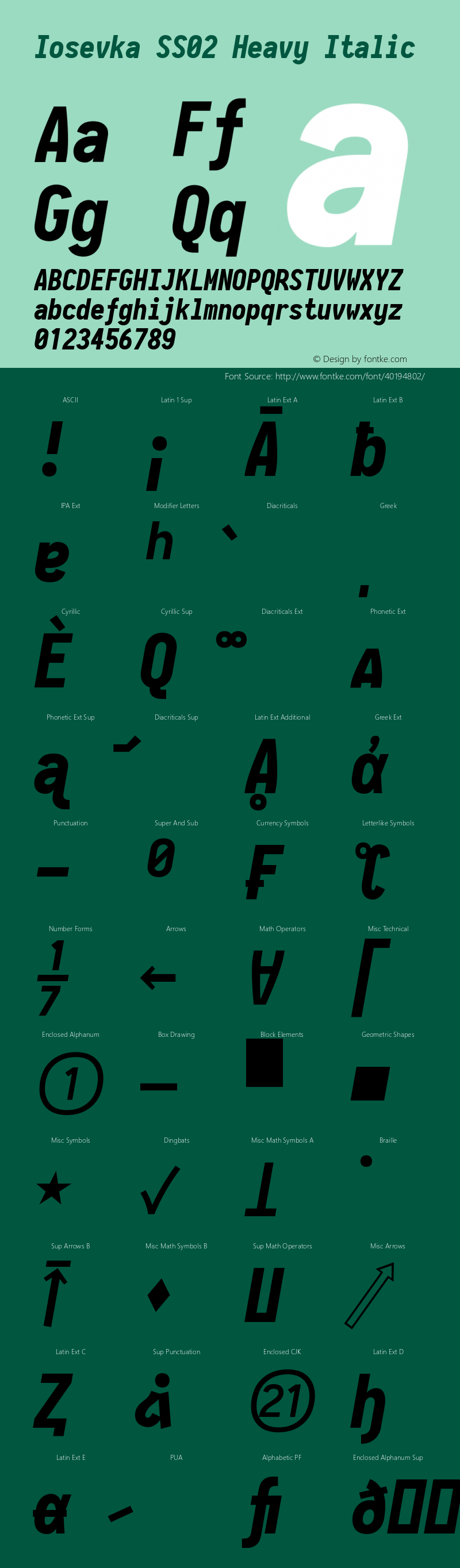 Iosevka SS02 Heavy Italic 2.3.0图片样张