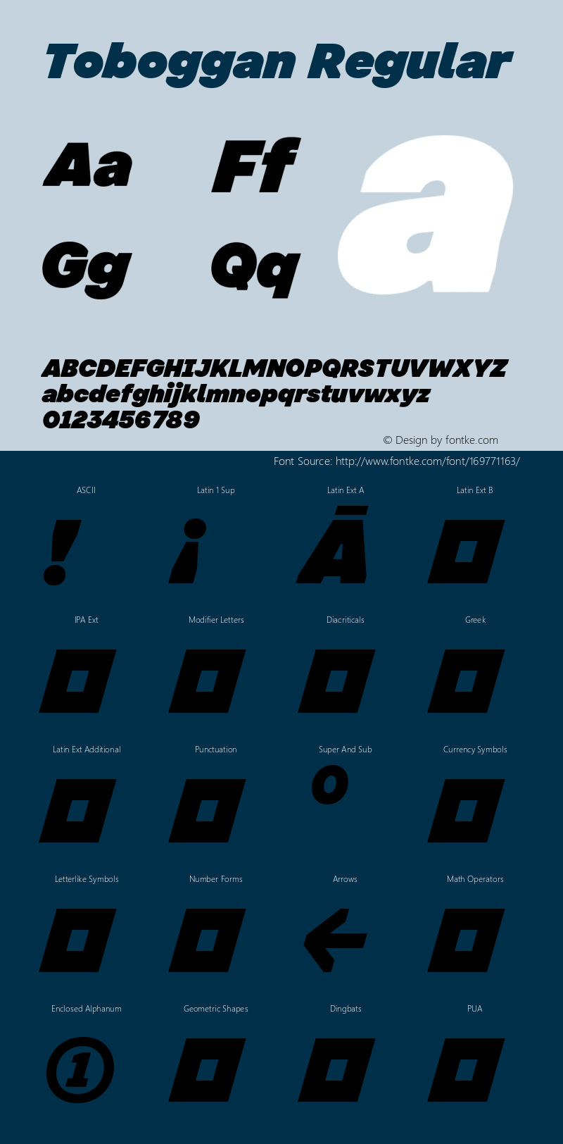 Toboggan Super Italic Version 1.008图片样张