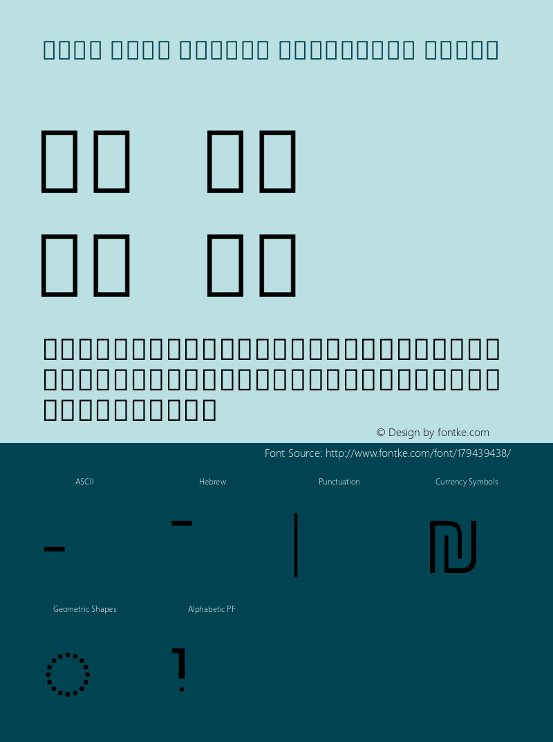 Noto Sans Hebrew Condensed Light Version 3.000图片样张