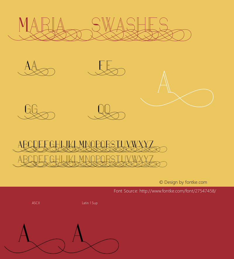 Maria Swashes3 Version 1.002;Fontself Maker 2.1.2图片样张