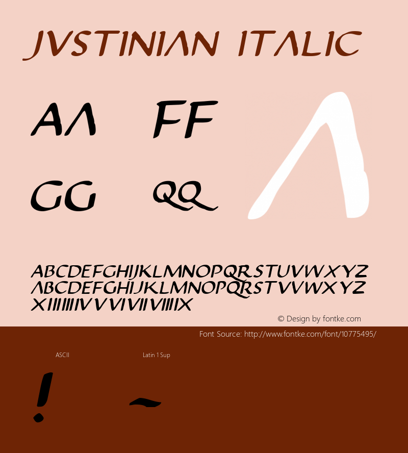 Justinian Italic 1图片样张