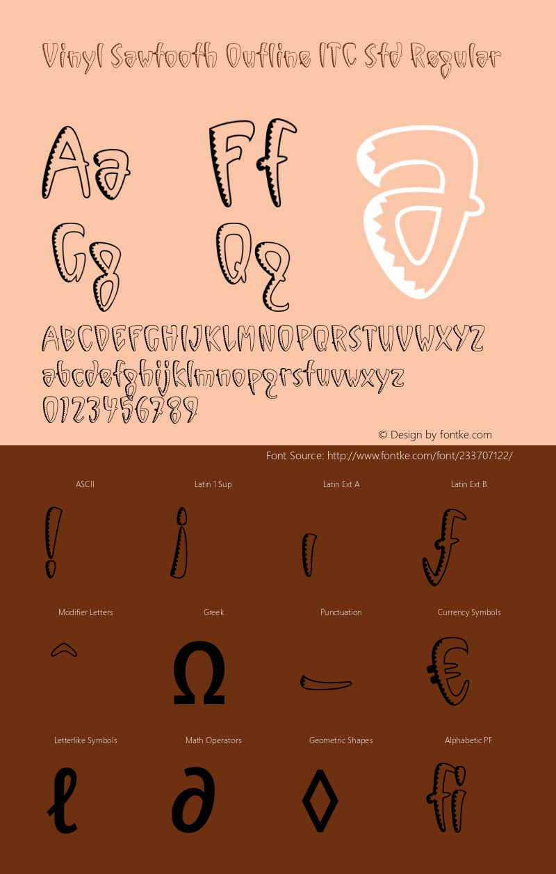 Vinyl Sawtooth Outline ITC Std Version 1.000;PS 001.000;hotconv 1.0.38图片样张