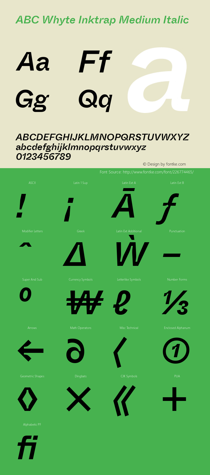 ABC Whyte Inktrap Medium Italic Version 1.200图片样张