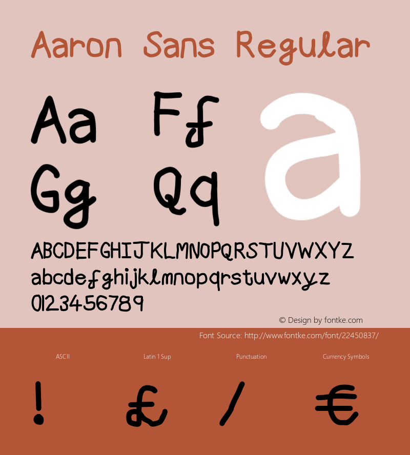 Aaron SansRegular Version 1.0图片样张