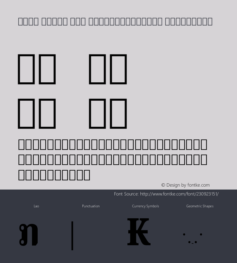 Noto Serif Lao ExtraCondensed ExtraBold Version 2.000; ttfautohint (v1.8) -l 8 -r 50 -G 200 -x 14 -D lao -f none -a qsq -X 