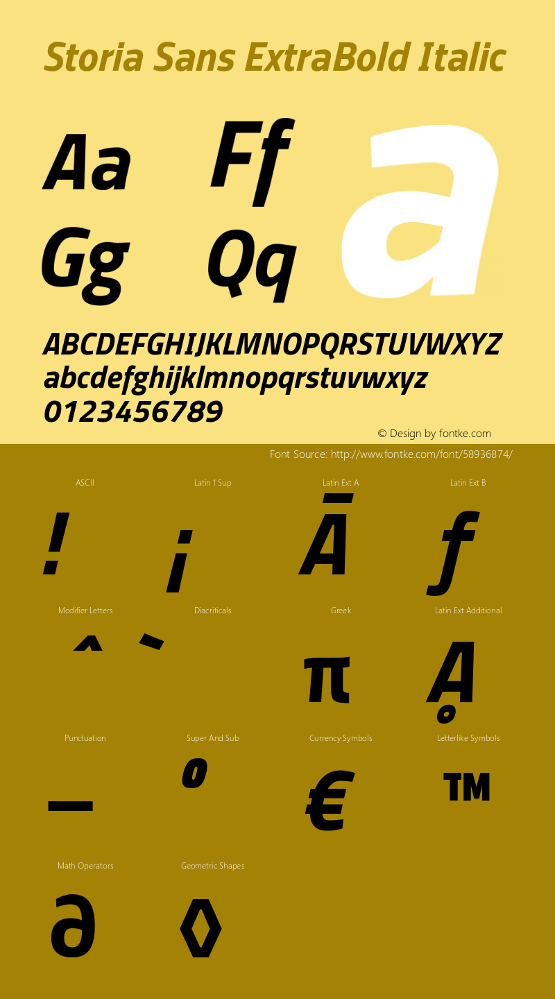 Storia Sans ExtraBold Italic Version 60.001;March 19, 2020;FontCreator 12.0.0.2522 64-bit图片样张