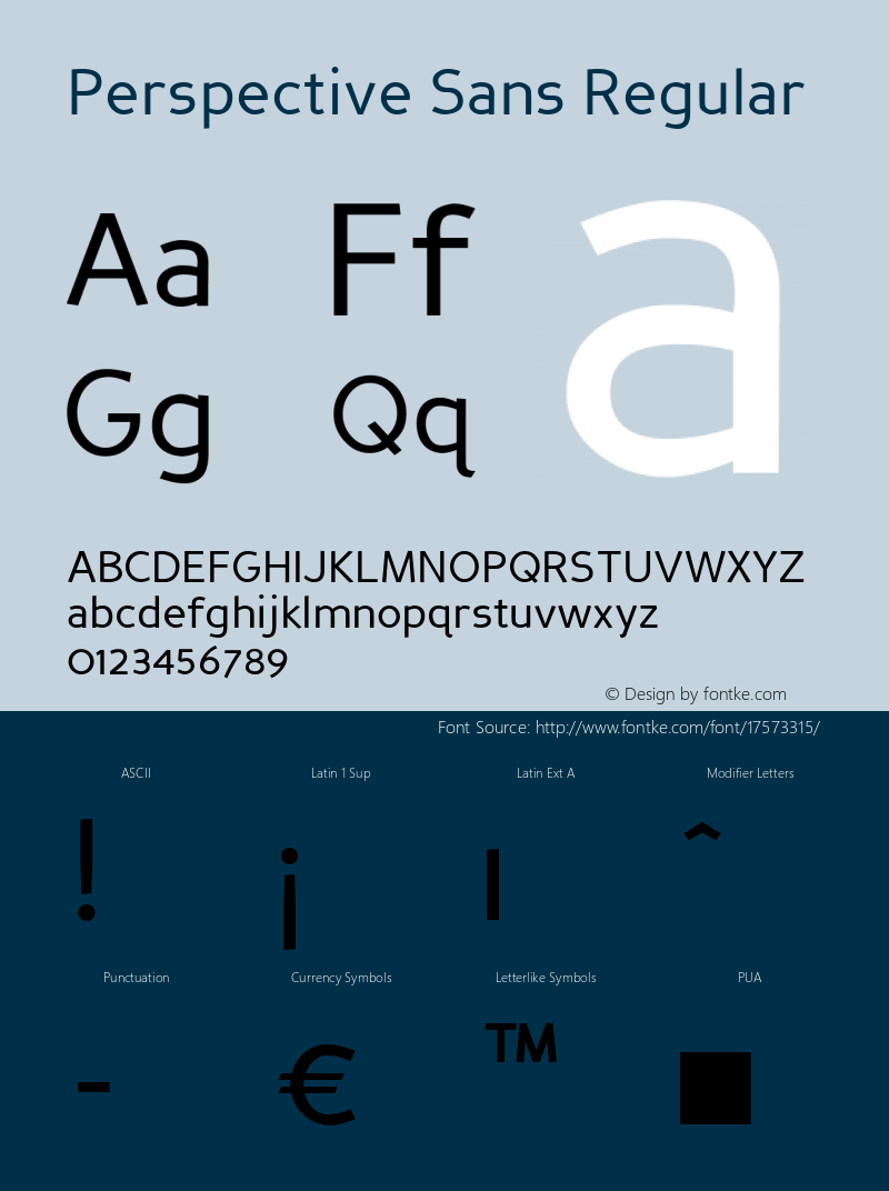 Perspective Sans Regular Altsys Fontographer 4.0 18/1/2001图片样张