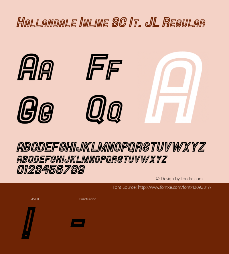 Hallandale Inline SC It. JL Regular version 1.0图片样张