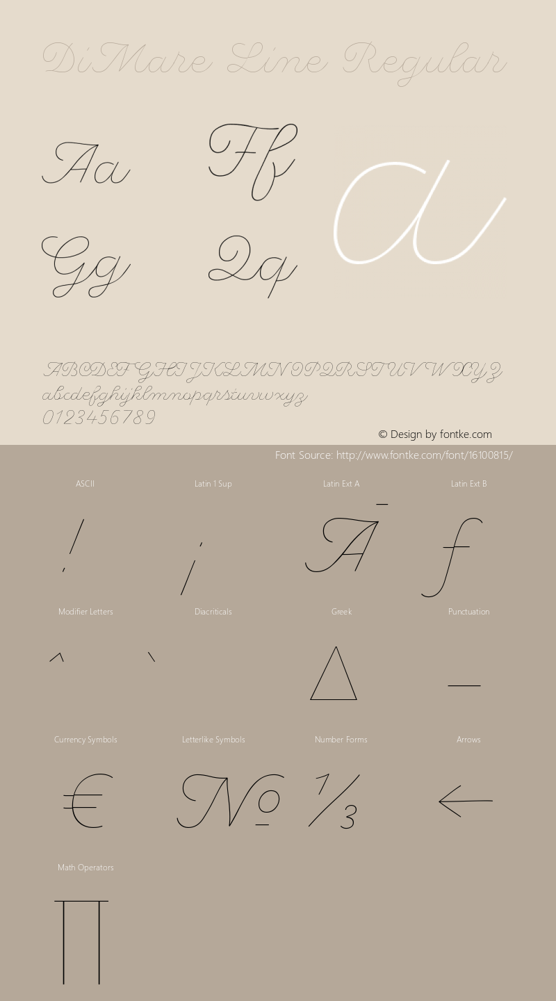 DiMare Line Regular Version 0.000;PS 0.0;hotconv 1.0.72;makeotf.lib2.5.5900 DEVELOPMENT;com.myfonts.easy.ksenia-belobrova.di-mare.line.wfkit2.version.4wGm图片样张