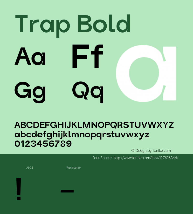 Trap-Bold Version 1.000图片样张
