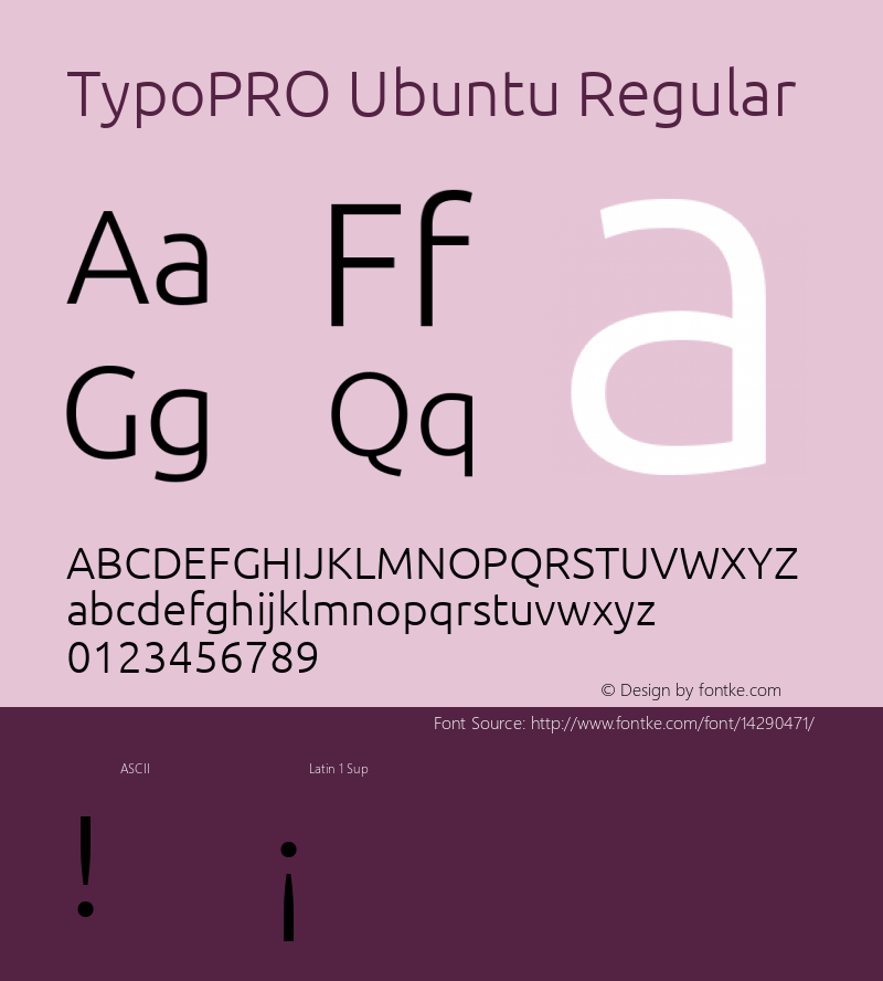 TypoPRO Ubuntu Regular Version 0.80图片样张