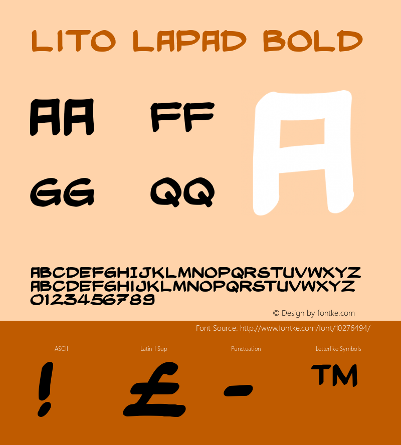 Lito Lapad Bold Macromedia Fontographer 4.1 6/15/2005图片样张