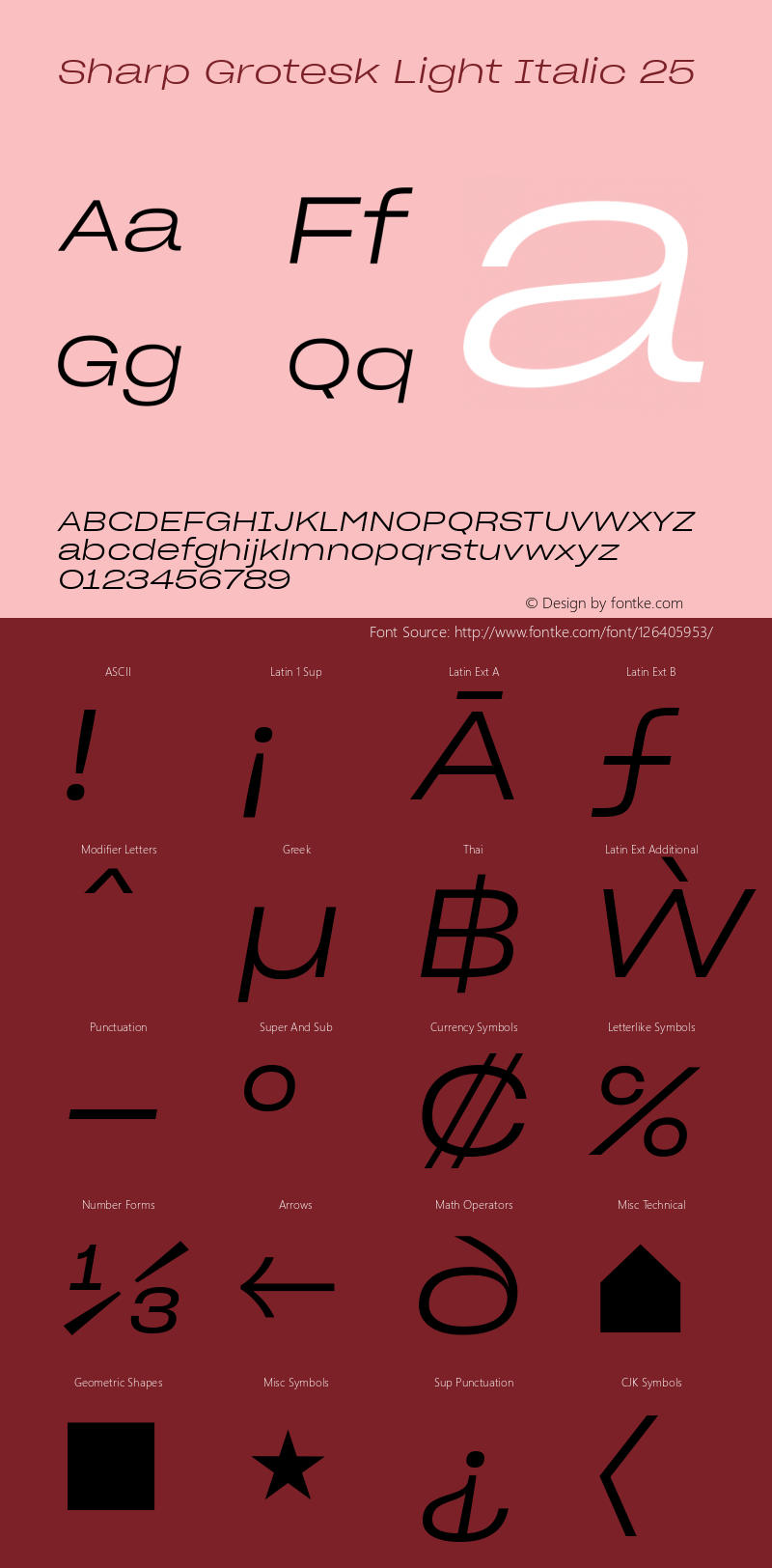 Sharp Grotesk Light Italic 25 Version 1.003图片样张